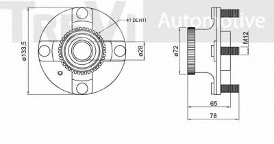 TREVI AUTOMOTIVE wb2215 -  Комплект подшипника ступицы колеса